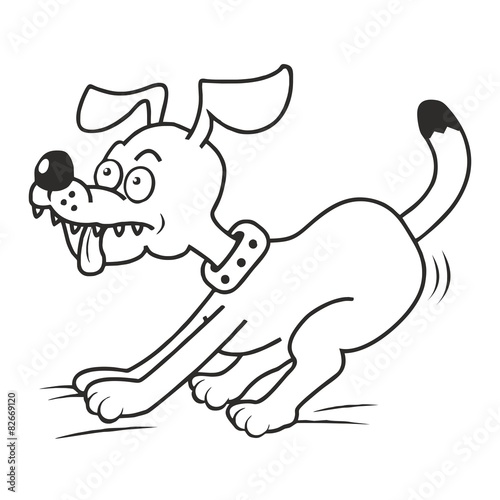 dog and tongue, coloring
