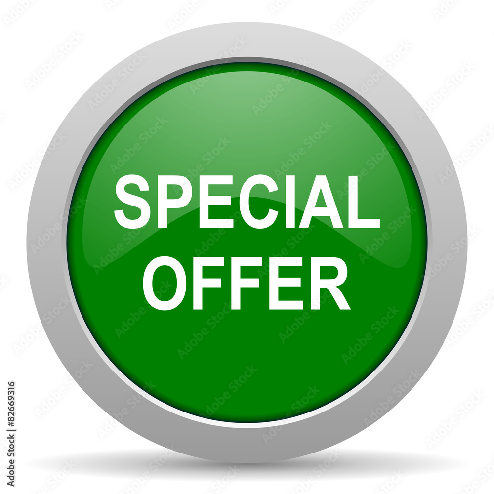 special offer green glossy web icon special offer green glossy web icon