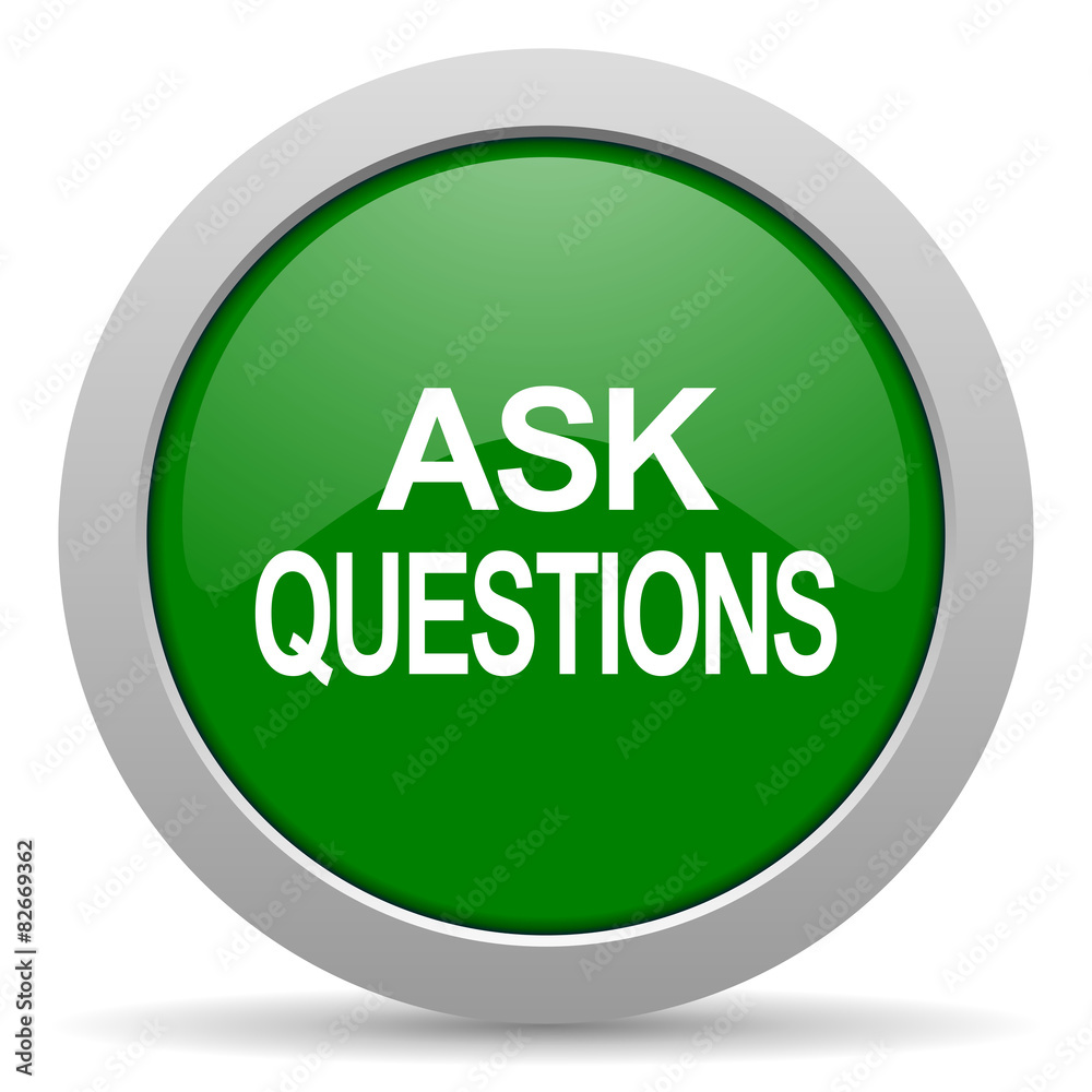 ask questions green glossy web icon ask questions green glossy web icon