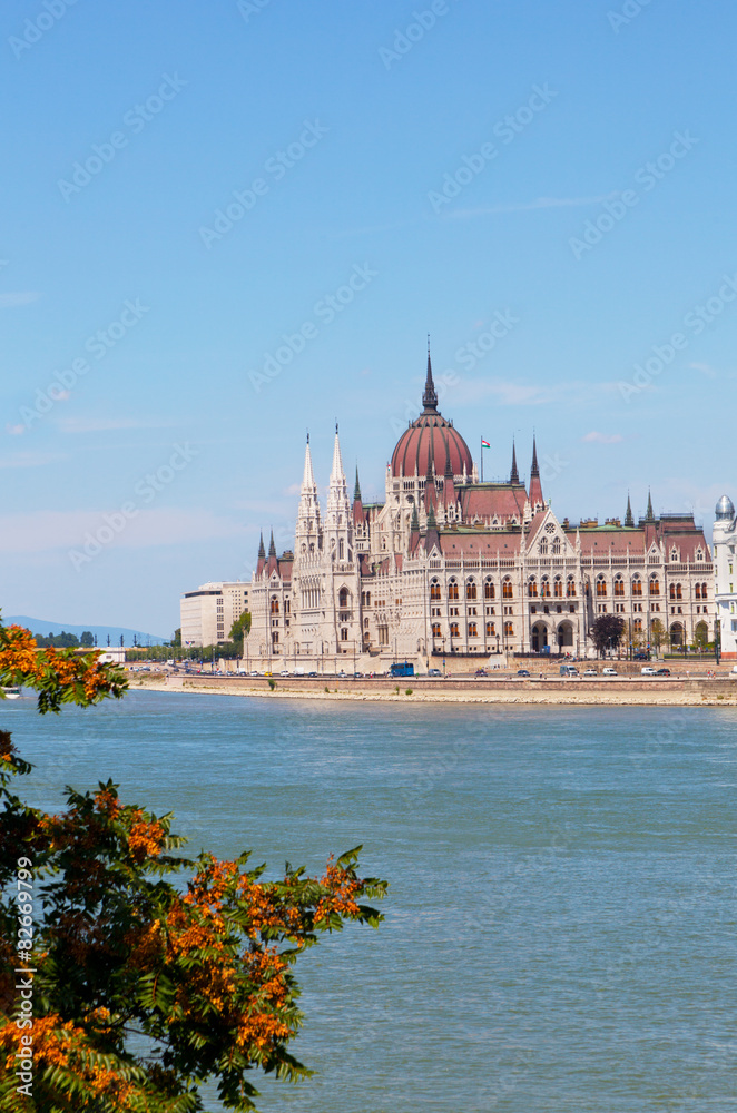 Hungarian parliament in Budapest, Hungary