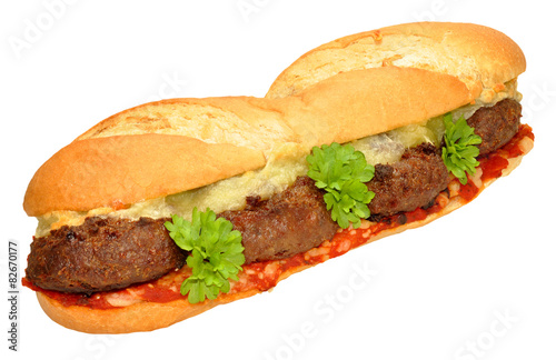 Beef Burger And Cheese sandwich © philip kinsey