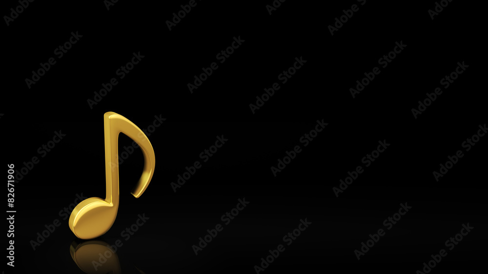 Music note black slide Music note black slide