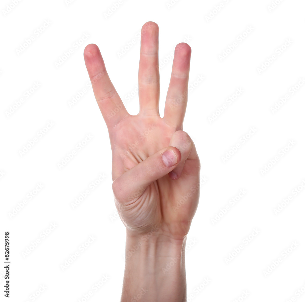 hand gesture isolated on white background hand gesture isolated on white background