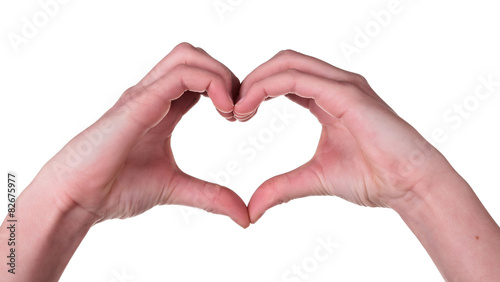 hand heart shape isolated