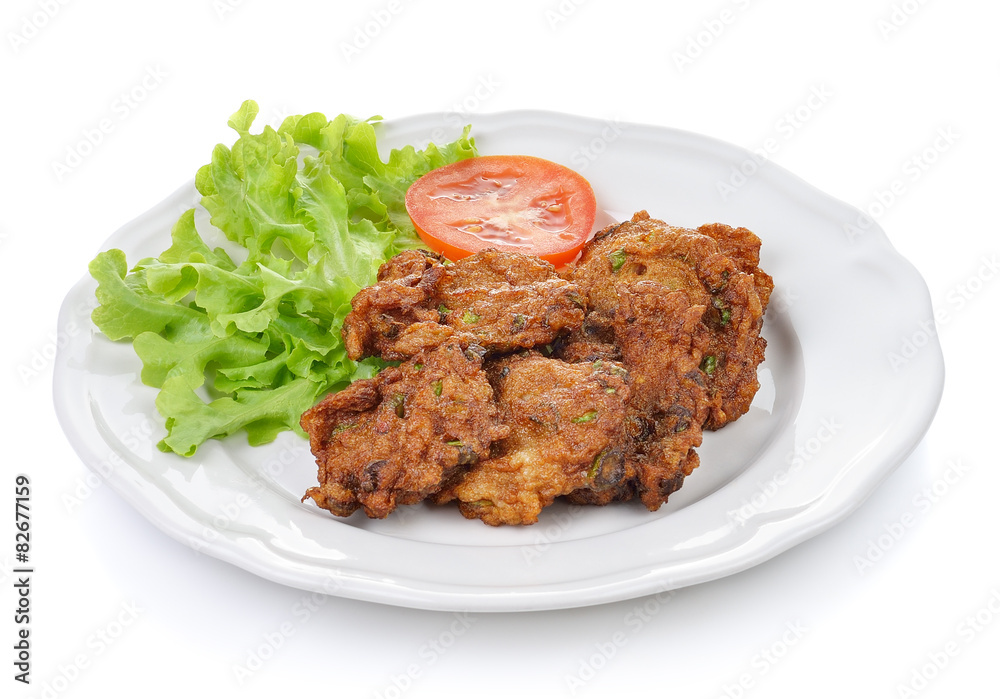 Fried Fish  on white plate