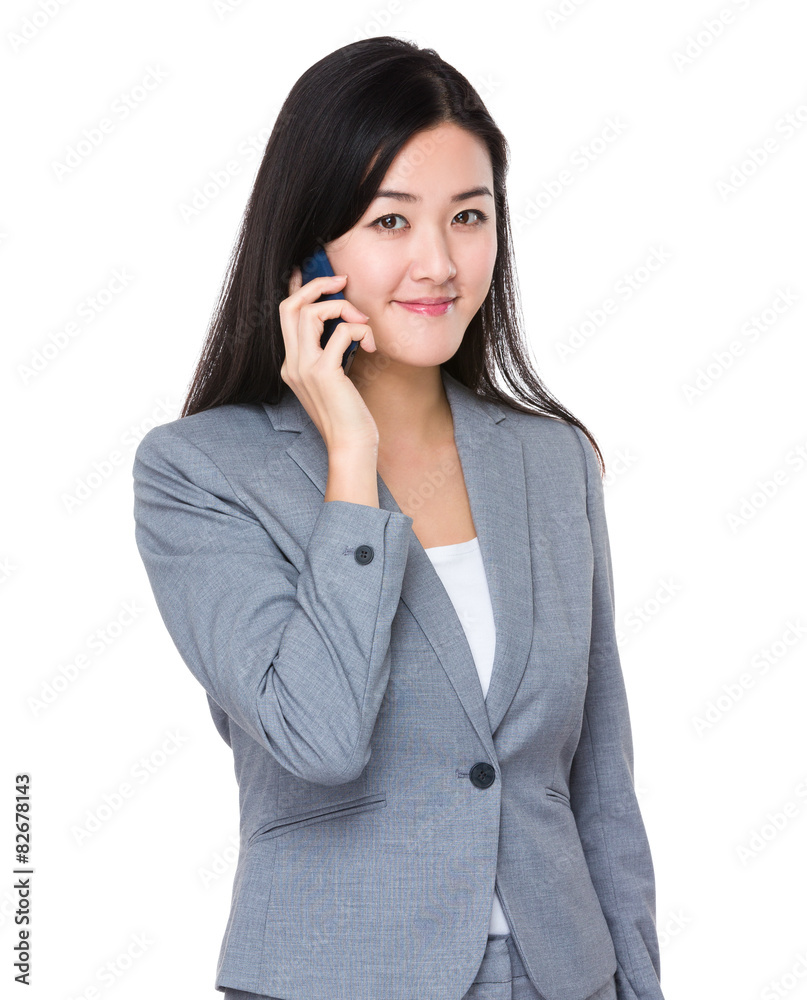 Asian businesswoman talk to cellphone