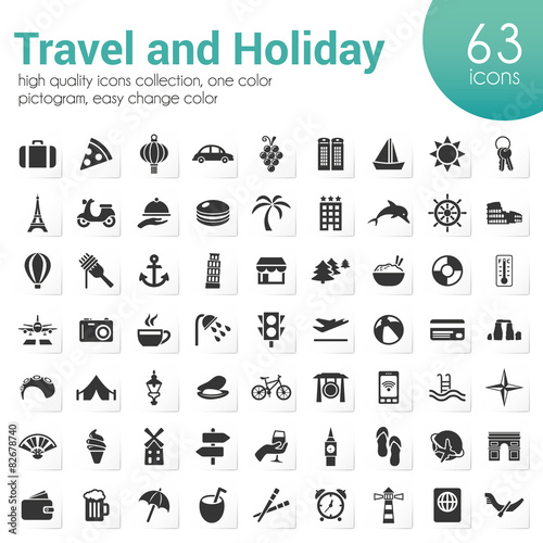 travel and holiday icons