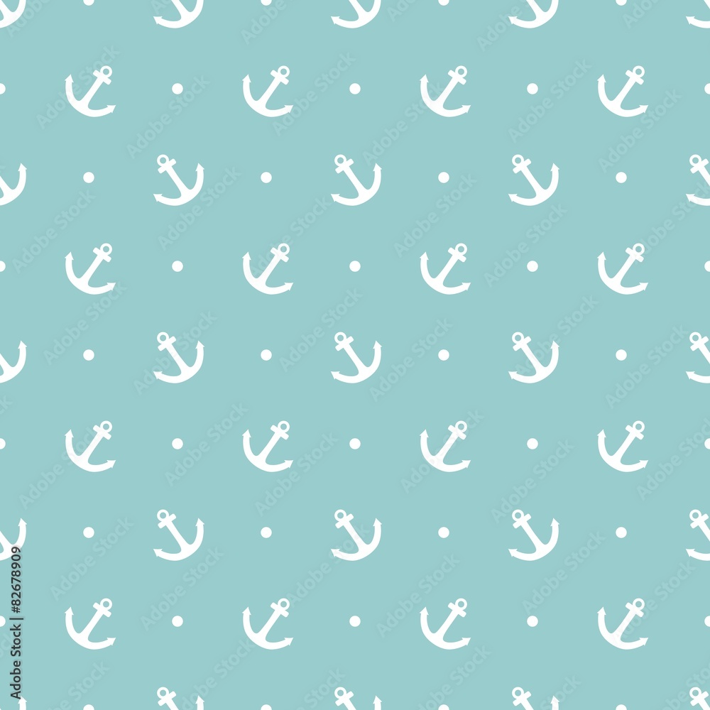 custom made wallpaper toronto digitalTile sailor vector pattern polka dots on pastel background