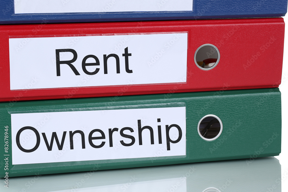 Rent or ownership purchase real estate concept