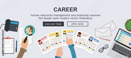 Career / human resources concept - Flat design 