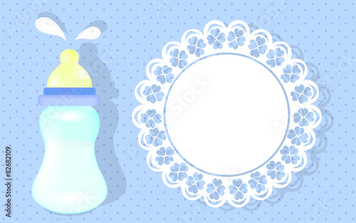 Baby girl shower card
