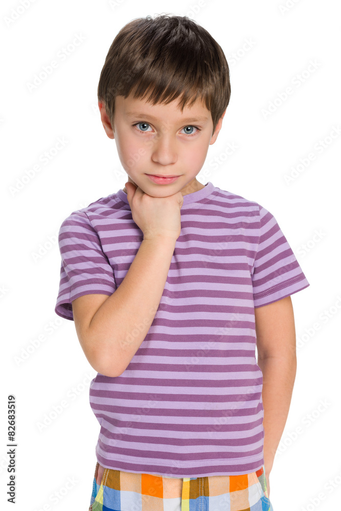 Thoughtful young boy Thoughtful young boy