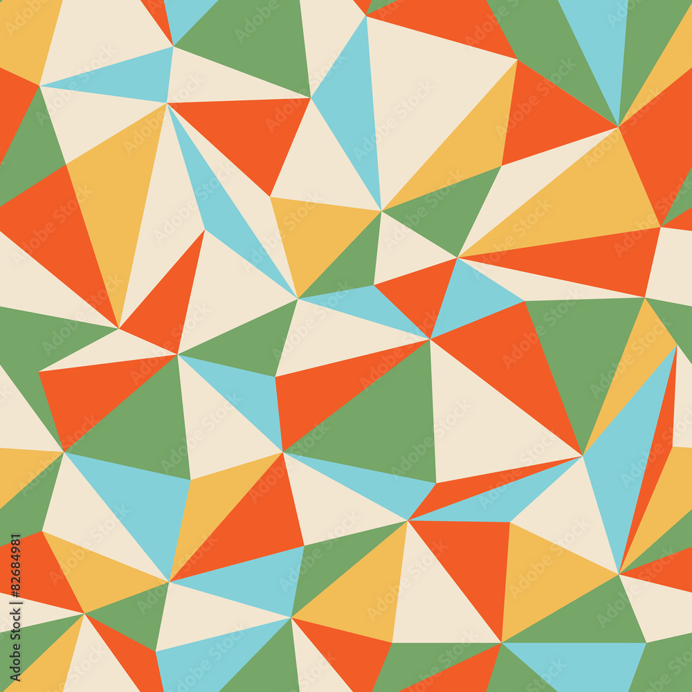 Retro Triangle seamless colorful pattern Retro Triangle seamless colorful pattern