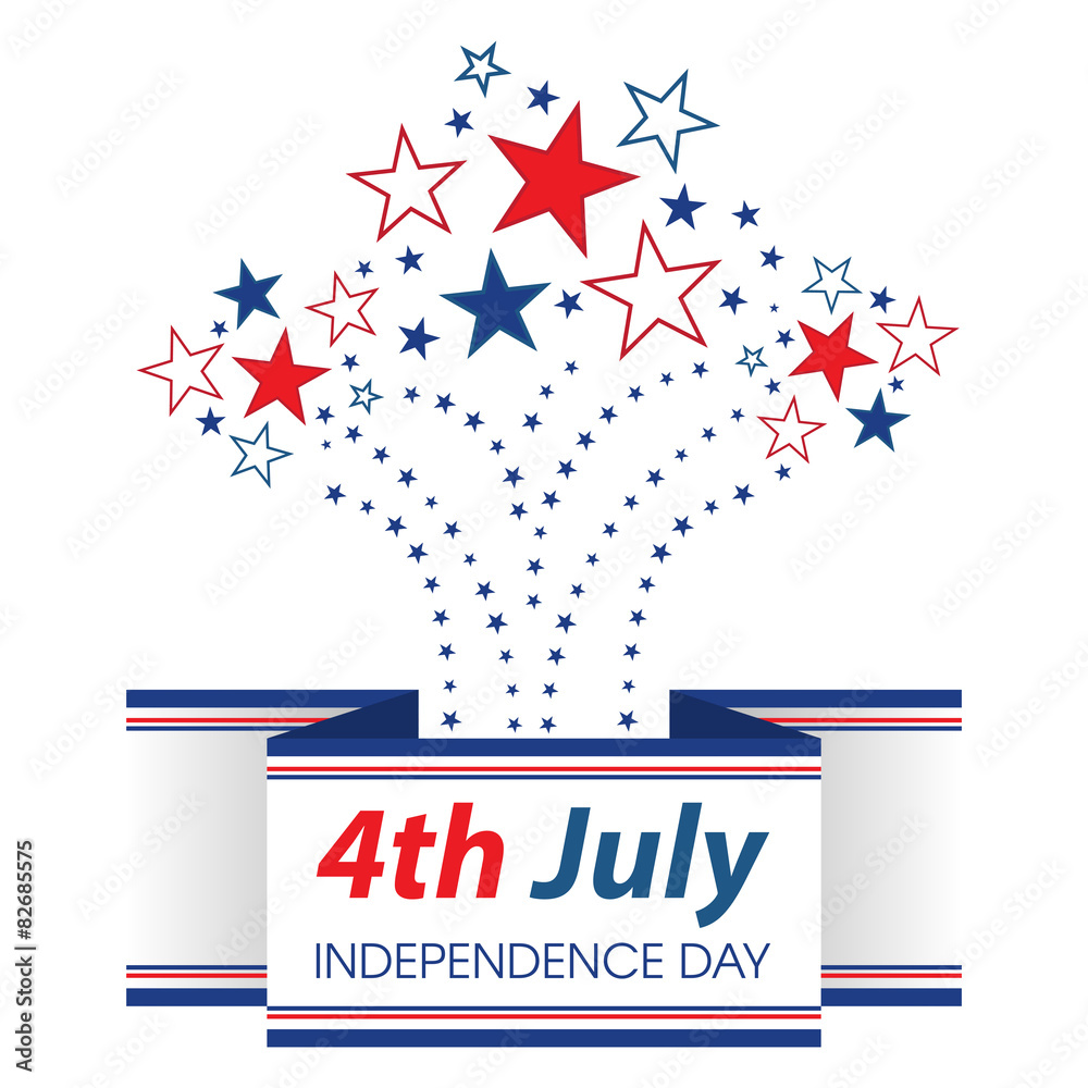 4th July American Independence Day design. 4th July American Independence Day design.