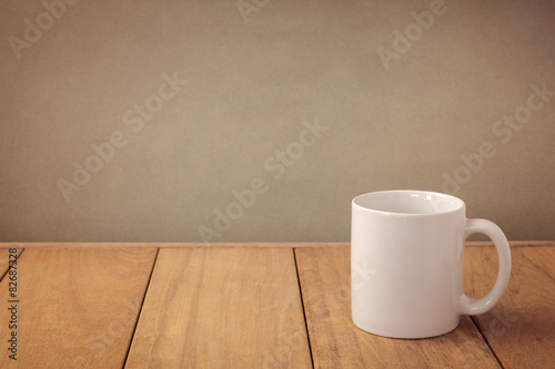 Coffee cup mock up template for logo design display photo