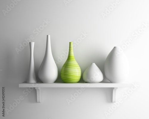 vase ceramic and white shelf