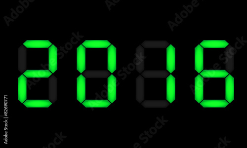 Anno 2016 display led verde