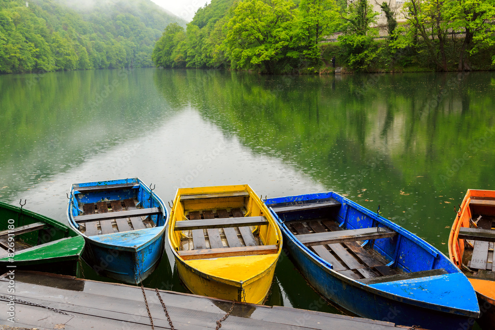 Fototapeta premium Boats at the lake
