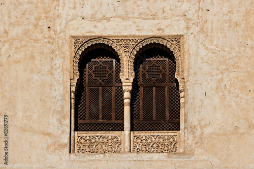 Lattices windows in the Alhambra in Granada, Spain © jorgaba
