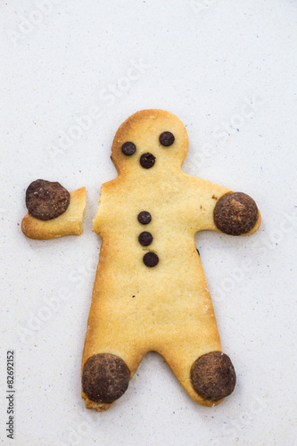 Gingerbread Boy with a broken arm