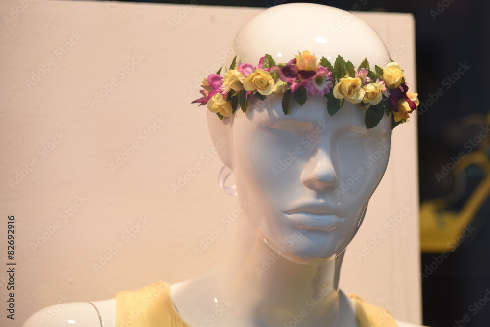 corona di fiori manichino Stock Photo