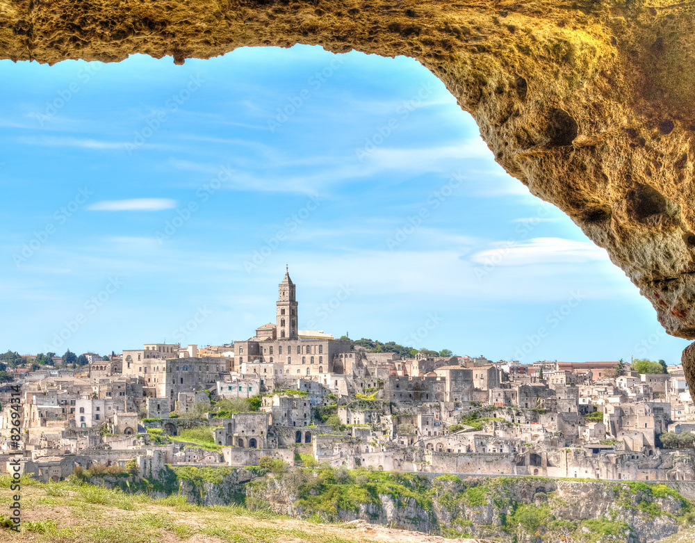 View through cave of Matera,basilicata, Italy, UNESCO View through cave of Matera,basilicata, Italy, UNESCO