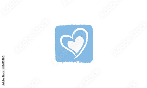 Coeur abstrait bleu