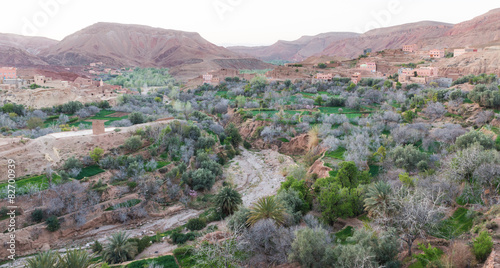 The dried river in Gorges du Dades city, Morocco