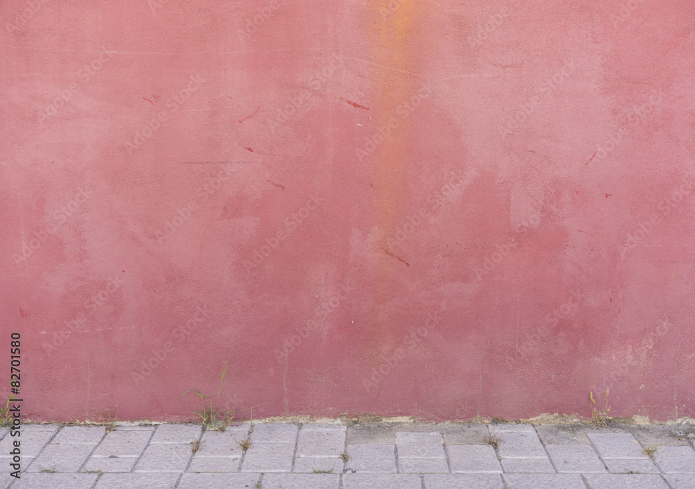 Rote Hausfassade - Hintergrund leer Rote Hausfassade - Hintergrund leer