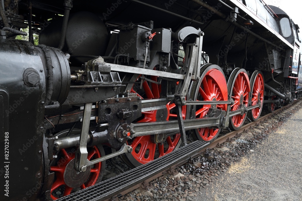Part of a historic steam locomotive 