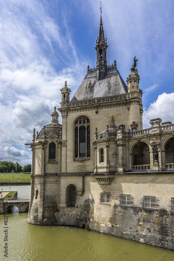 Obraz premium Chateau de Chantilly (1560). Chantilly, Oise, Picardie, France.