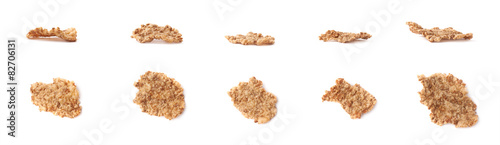 Whole grain cereal flake isolated