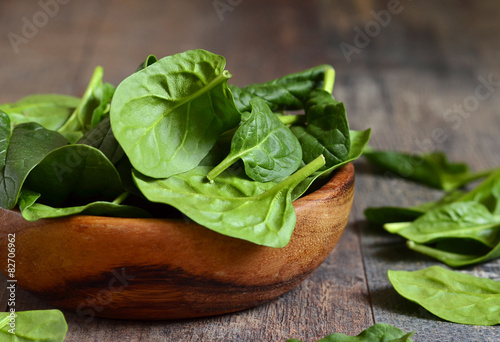 Spinach leaves.