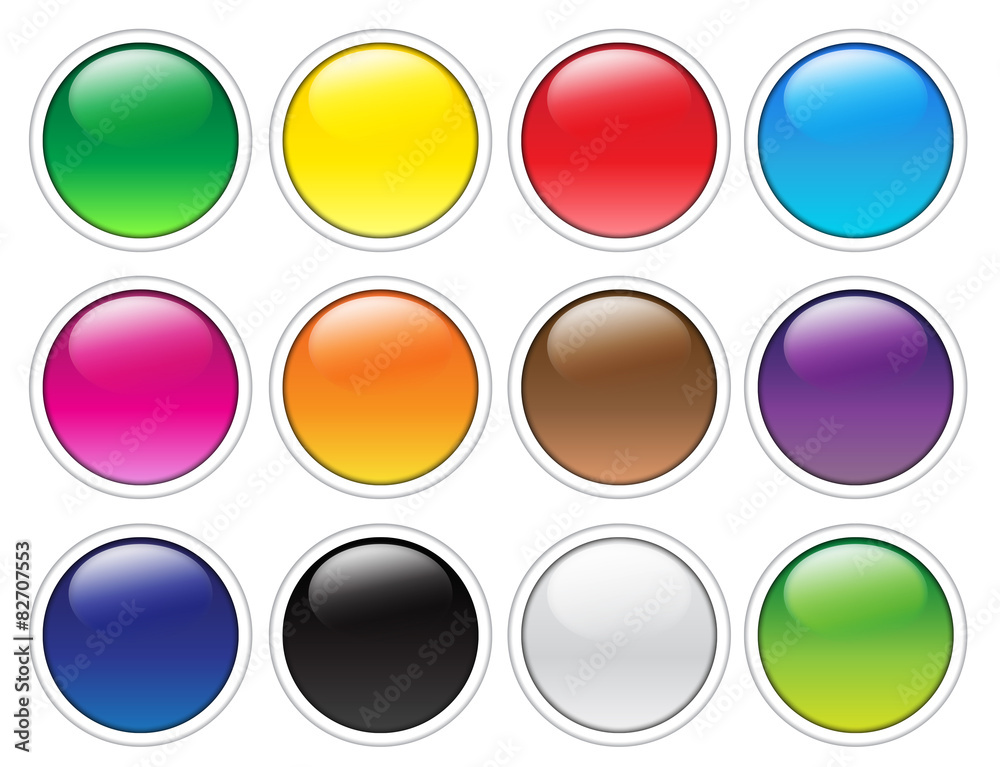 Set bottoni colorati vettoriali