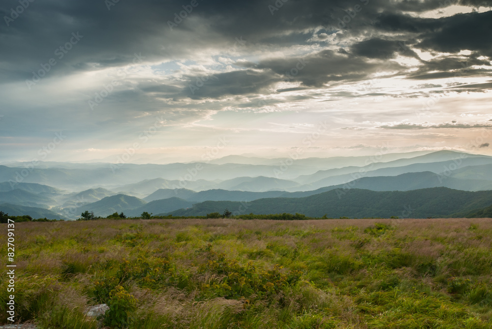 Foggy Mountain View from Roung Bald on the AT Foggy Mountain View from Roung Bald on the AT