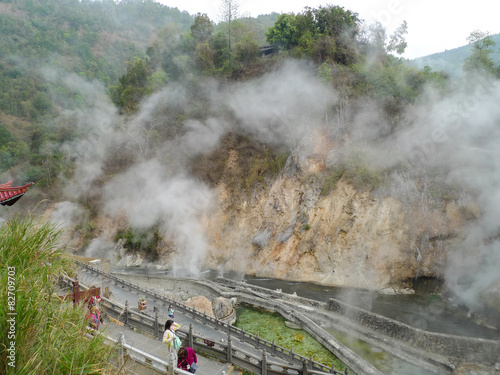 hot sea park in tengchong, yunnan, china