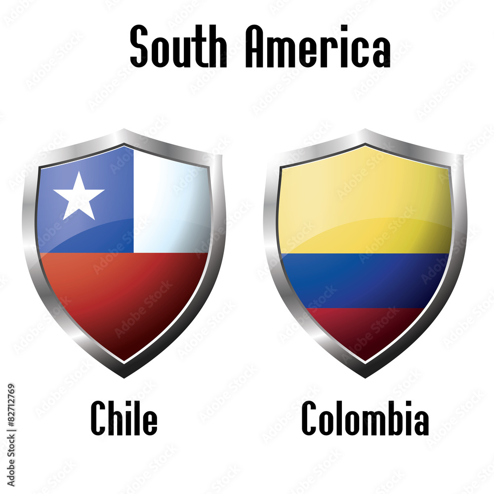 chile and colombia flag icons theme chile and colombia flag icons theme