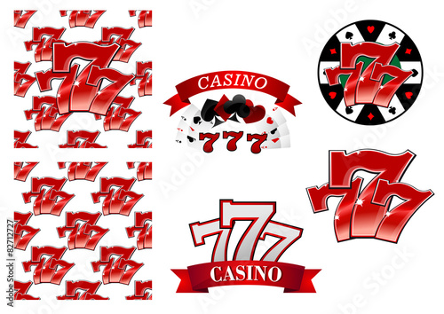Casino and gambling emblems or badges