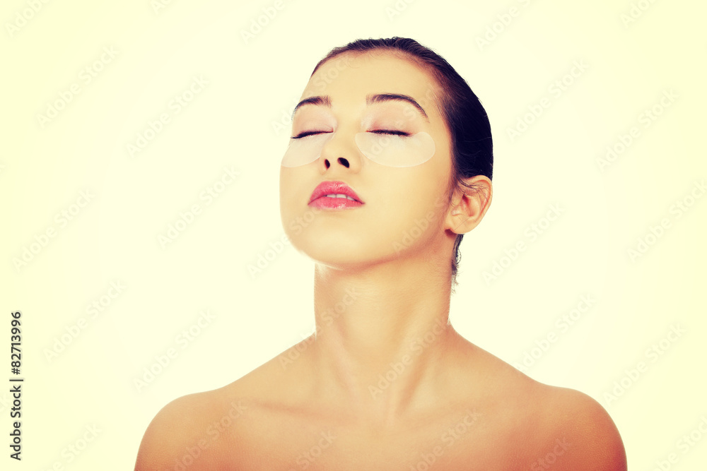 Woman with an eye mask Woman with an eye mask
