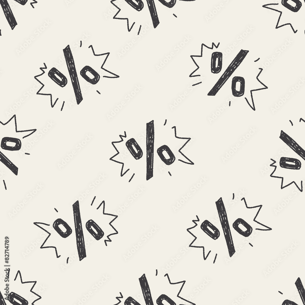 percentage doodle seamless pattern background