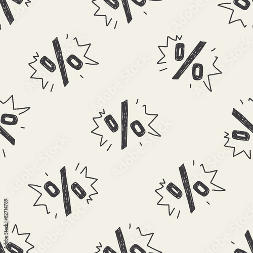 percentage doodle seamless pattern background