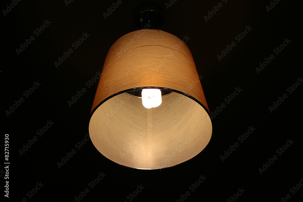 a classic lamp in the dark