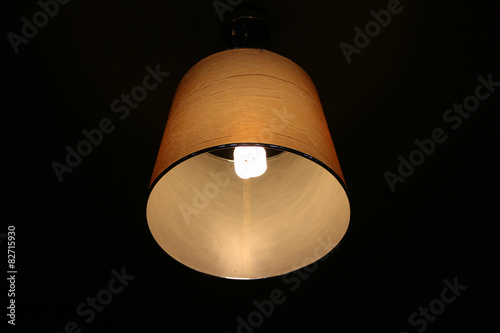 a classic lamp in the dark