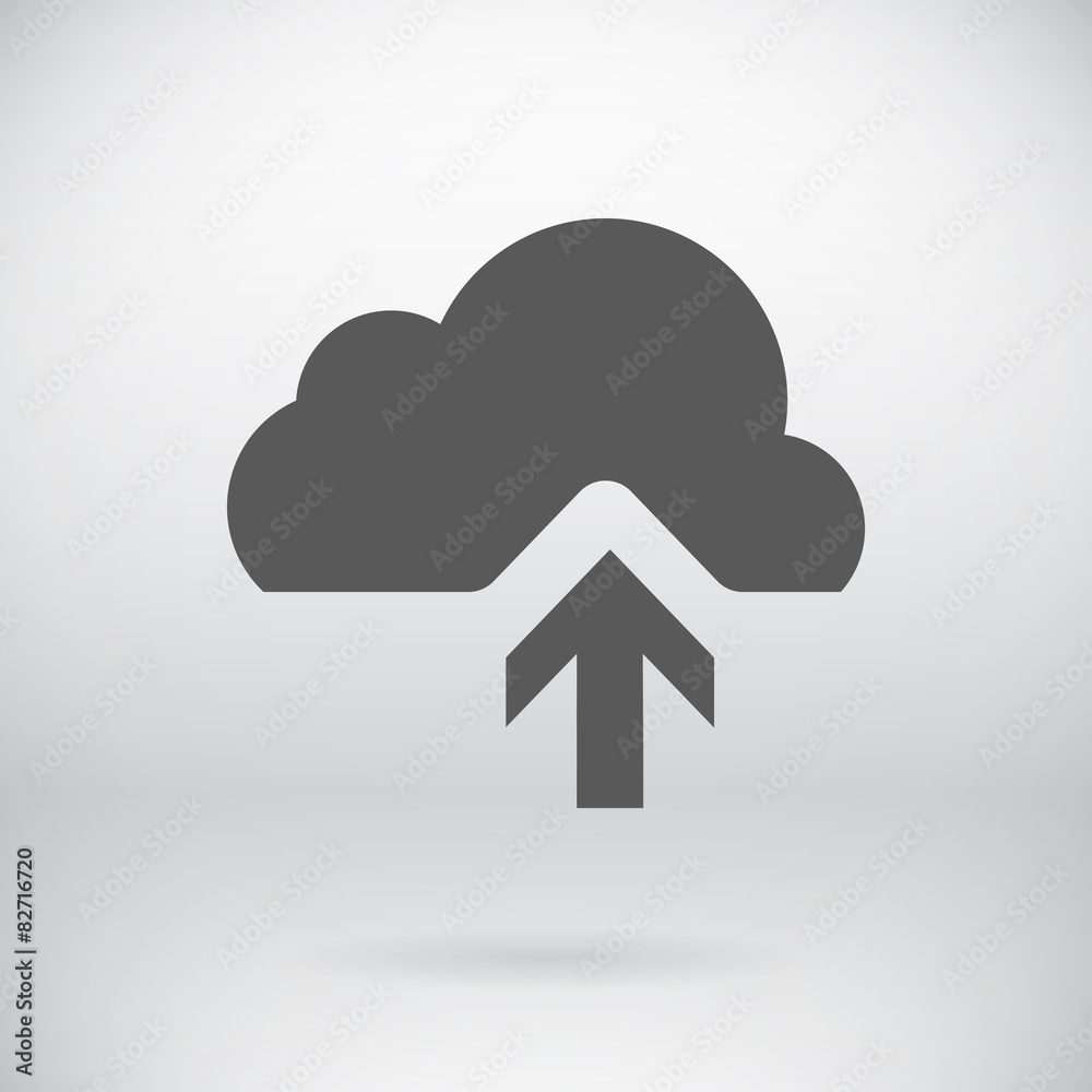 Flat Download Upload Icon Vector Load Symbol Button Background Flat Download Upload Icon Vector Load Symbol Button Background