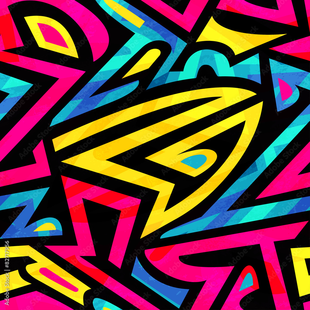 Obraz premium bright graffiti seamless pattern