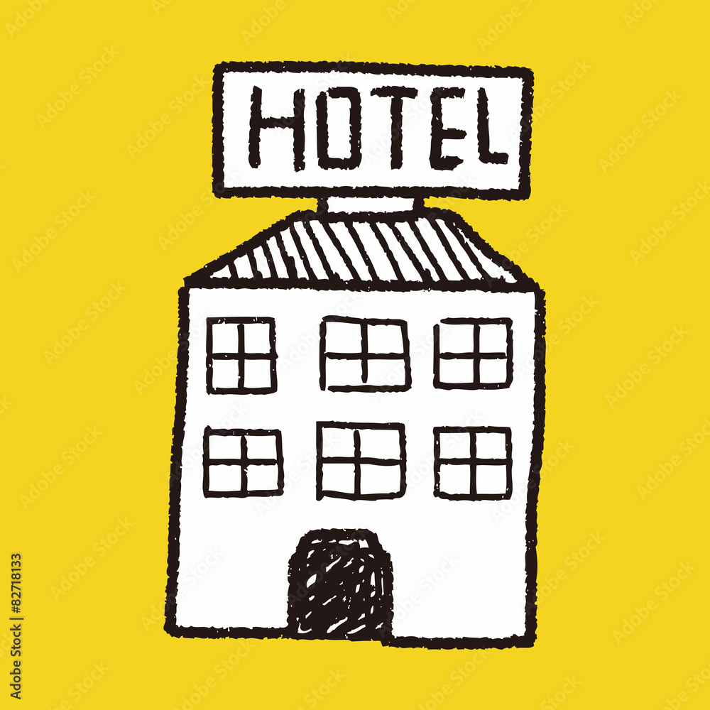 hotel doodle drawing hotel doodle drawing