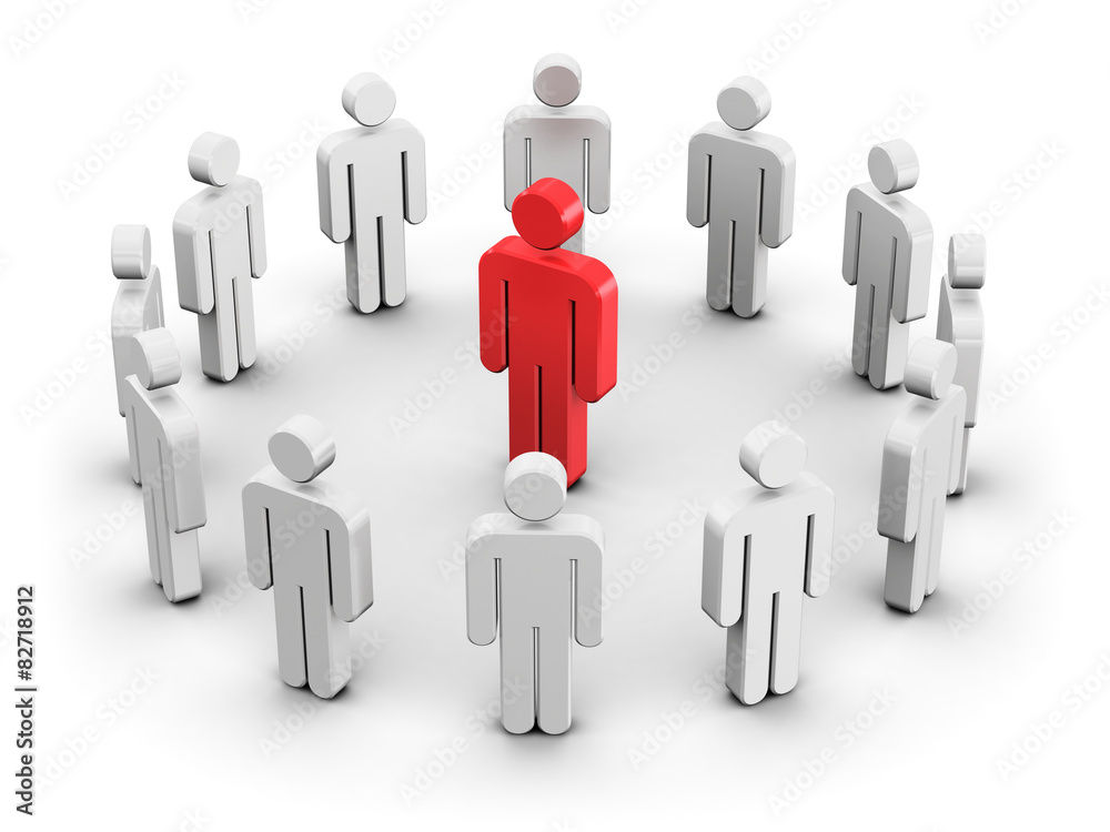 Leadership and individuality concept Leadership and individuality concept