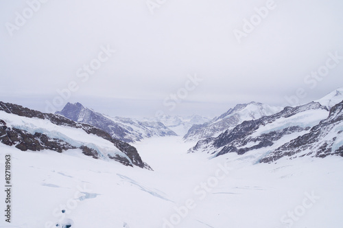 Aletsch glacier view from the Jungfraujoch, Switzerland © pulpitis17