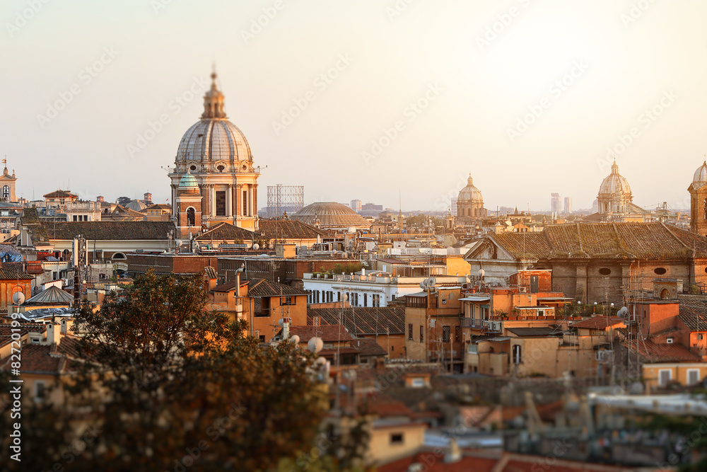 View of Rome on a sunny afternoon