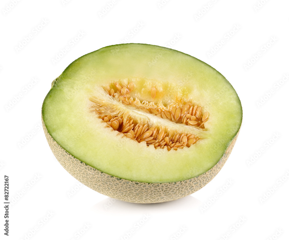 melon fruit on white background melon fruit on white background